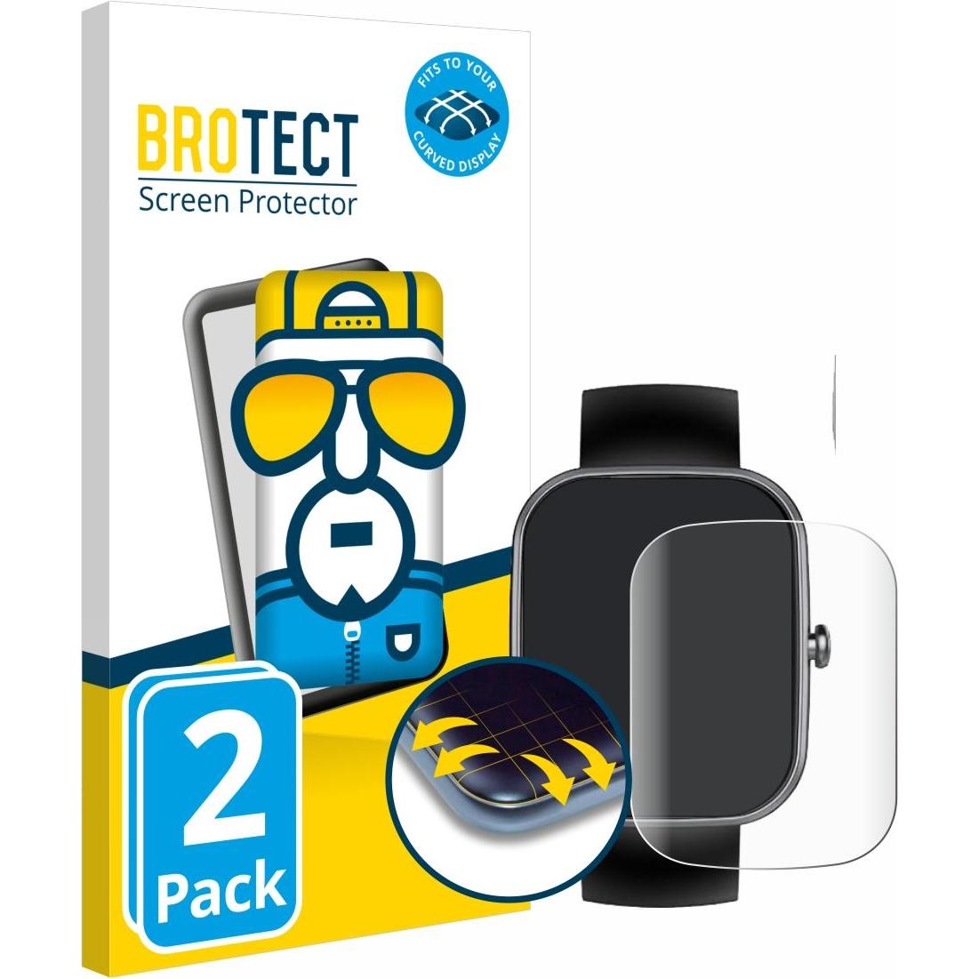 BROTECT Full-Screen Displayschutz, Smartwatch Schutzfolie, Transparent