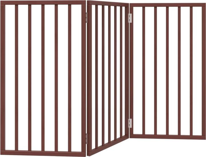 vidaXL Hundetor mit Tür Faltbar Hundegitter Schutzgitter 4-tlg. Pappelholz (6 cm)