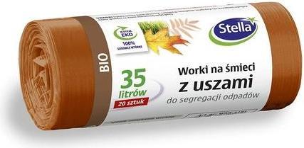 Stella Worki z uszami do segregacji odpadów BIO 35L brązowe 1op.-20szt. (20x, 35 l)