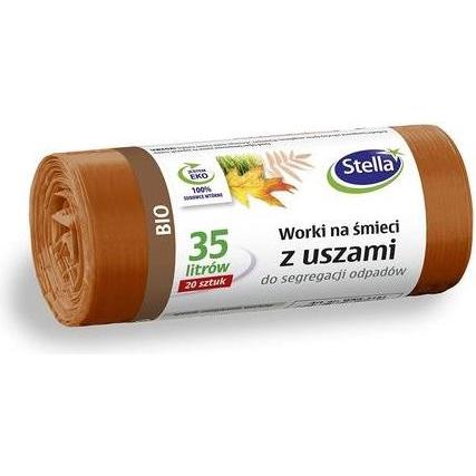 Stella Lavora con i segregacji odpadów BIO 35L brązowe 1op.-20szt., Sacchetti spazzatura, Marrone