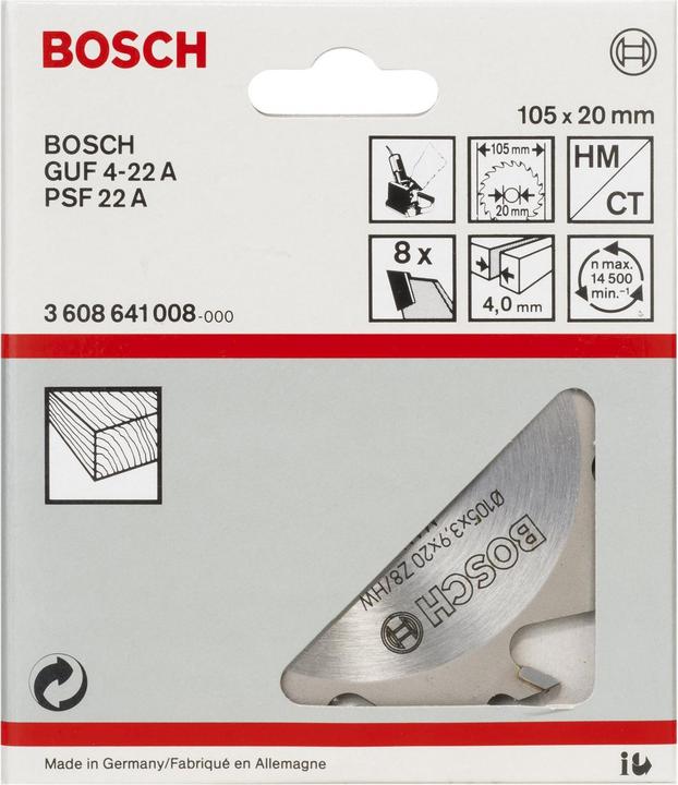 Actual product image Bosch Professional Zubehör Leaf cutter, 8, 20 mm, 4 mm