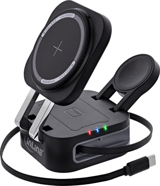 Produktbild InLine 3in1 Wireless Charger (15 W)