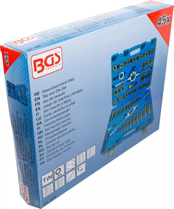 Produktbild BGS Gewindeschneid-Satz Tin-beschichtet M6 - M24 45-tlg.