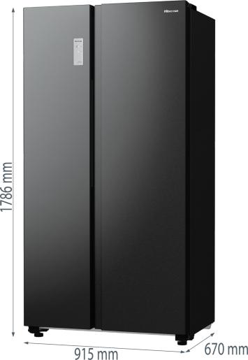 Produktbild Hisense RS711N4AFE - Amerikaanse Koelkast - Zwart (550 l)