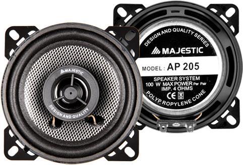 Majestic Nieuwe AP-205 2-weg autoluidspreker 100 W Rond 2 stuk(s)