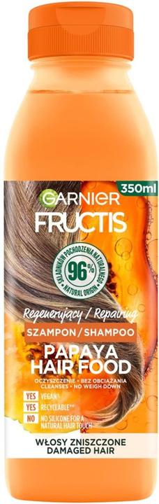 Garnier Fructis Papaya Hair Food Shampoo regenerating shampoo for damaged hair 350ml (Liquid shampoo, 350 ml)