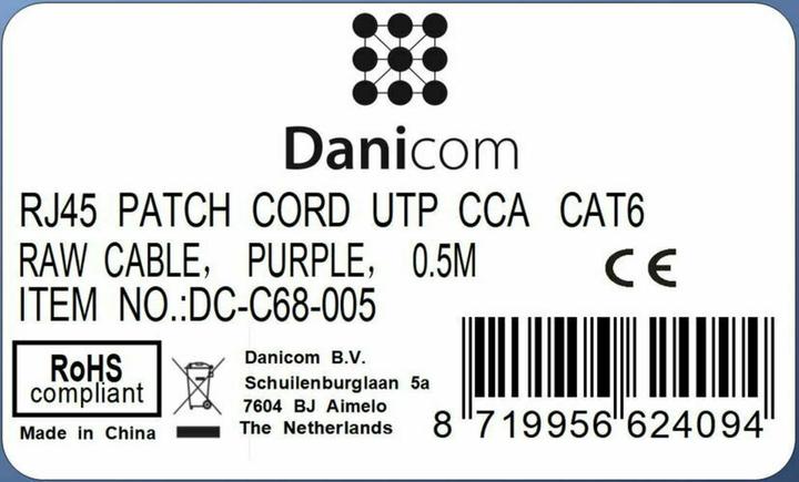 Produktbild Dsit CAT 6 Netzwerkkabel U/UTP (CAT6, 0.50 m)