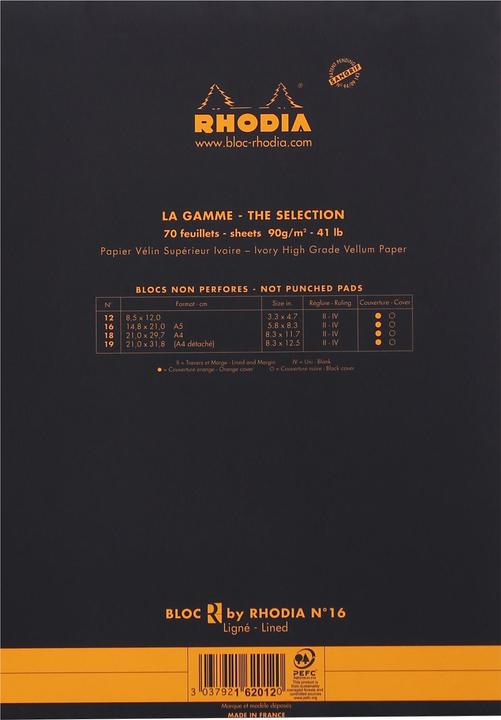 Immagine prodotto Rhodia Basics (A5, Righe, Copertina rigida)