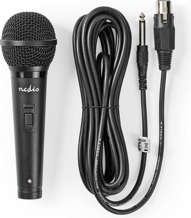Immagine prodotto Nedis Microfono a filo - Cardioide - 80 Hz - 13 kHz - Interruttore ON/OFF - Cavo staccabile