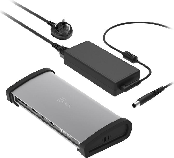 Produktbild j5Create JTD562-FN Docking station 8K Thunderbolt™ 4 - UE, Cablato, Thunderbolt 4, 96 W, 3,5 mm, 10 (USB-C)