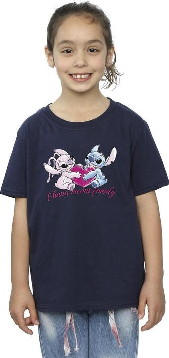Image du produit Disney - T-shirt LILO AND STITCH OHANA HEART WITH ANGEL - Fille (104)