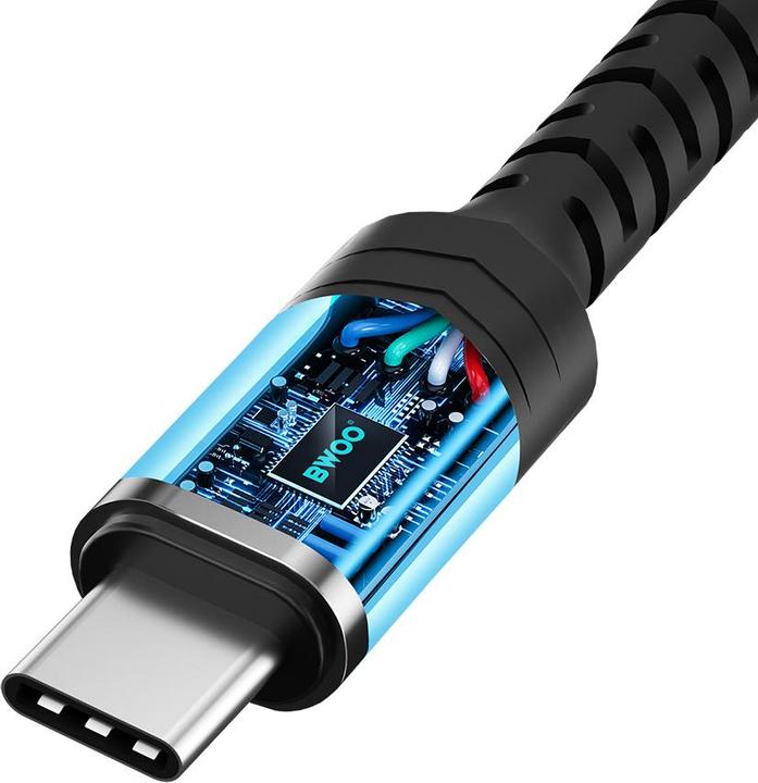 Image du produit Bwoo câble adaptateur audio BZ47 aux 3,5 mm vers USB-C noir (USB Type C, Jack 3.5mm)