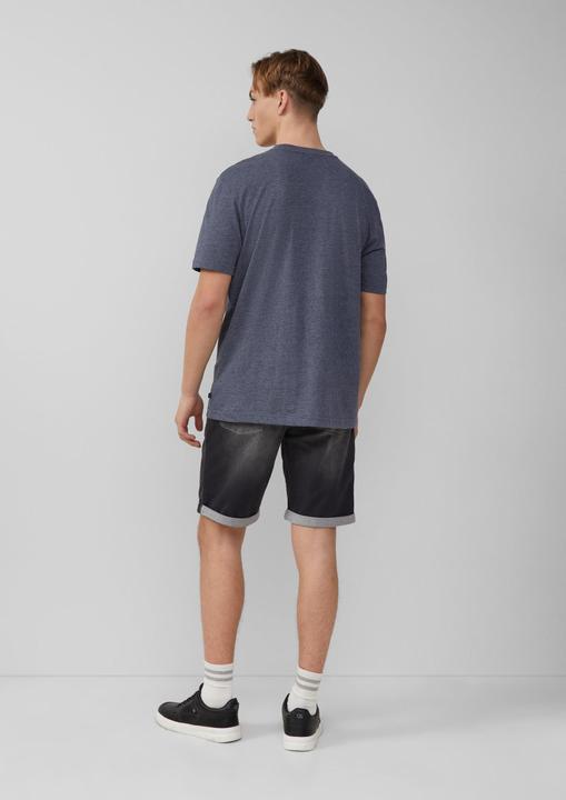 Image du produit S.Oliver T-Shirt Meliertes T-Shirt mit Layering-Detail am Kragen (S)
