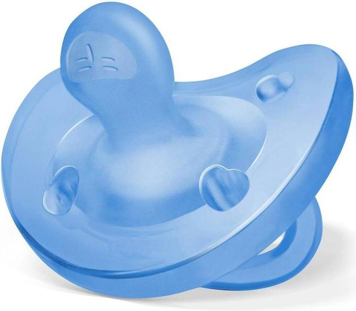 Actual product image Chicco Physiological soother PHYSIOFORMA SOFT, BLUE, silicone, 1 piece - 6-16m (1 x, from 6 m.)
