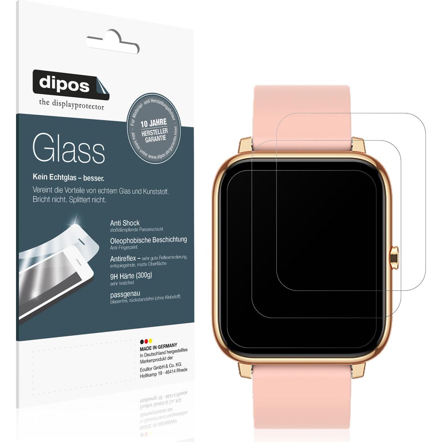 Dipos Displayschutz Anti-Shock, Smartwatch Schutzfolie, Transparent