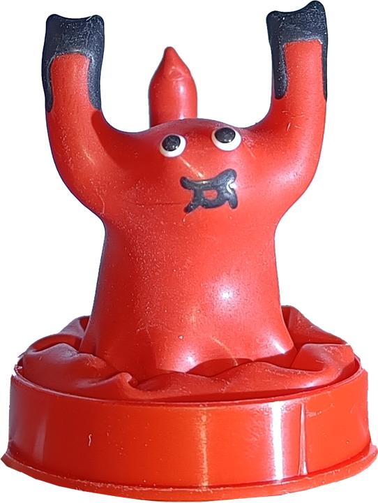 Actual product image Erco Scherzkondom «Skorpion» – Handbemalt, Rotes Design, Party-Geschenk, Humorvolles Highlight (1 pcs.)