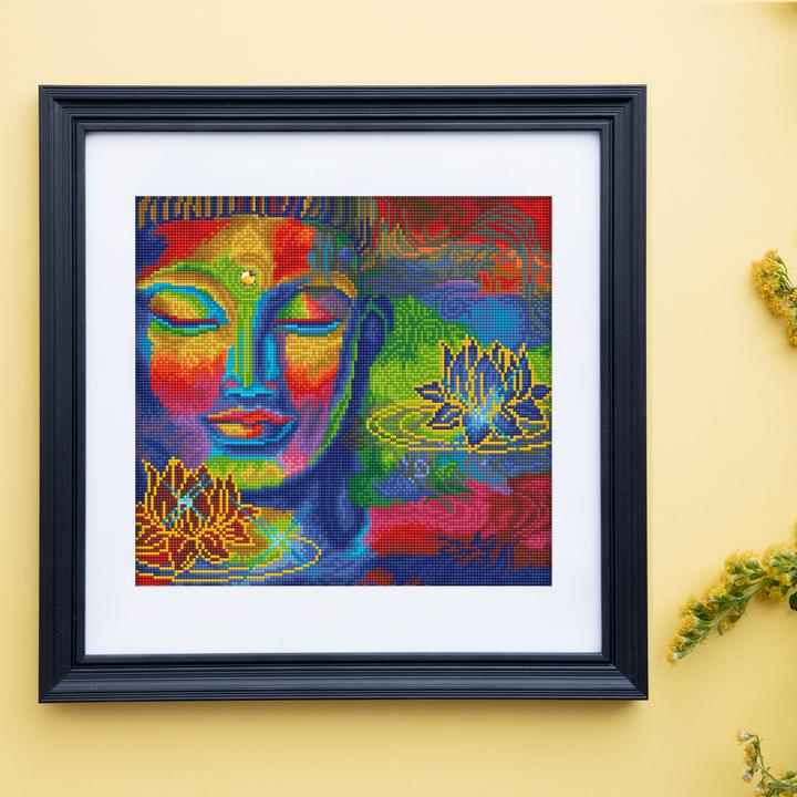 Actual product image Diamond Dotz Diamond Painting Buddha and lotus flowers
