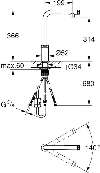 Produktbild Grohe Küchenarmatur MINTA SMARTCONTROL 31613000