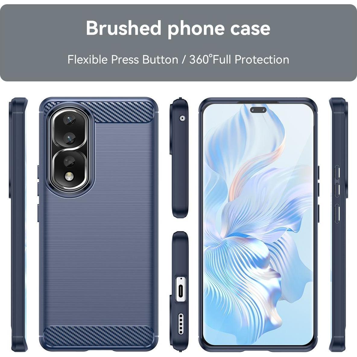 Thumbnail - König Design Hülle Handy Schutz für Honor 90 Pro Case Cover Bumper Etuis Carbon Backcover Neu (OnePlus Nord 3), Smartpho...
