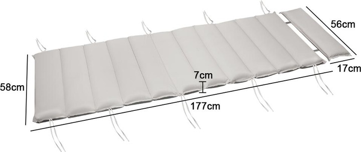 Image du produit Detex Coussin pour chaise longue (177 x 59 x 7 cm)