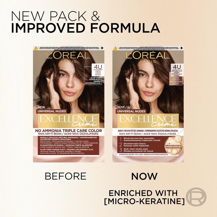 Image du produit L'Oréal Paris L'OrÃ©al Paris - Permanent hair color Excellence Universal Nudes Excellence 48 ml - Nuance : 9U Very (9U Blond très clair)