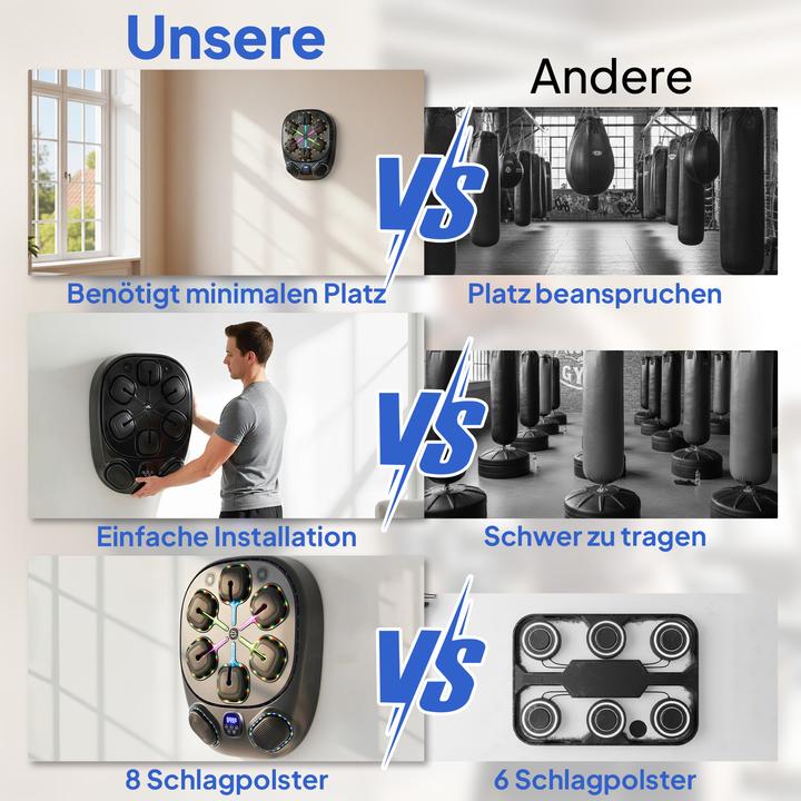 Actual product image SportNow Music Boxing Machine Schaumstoff, Kunststoff Schwarz (61 cm)