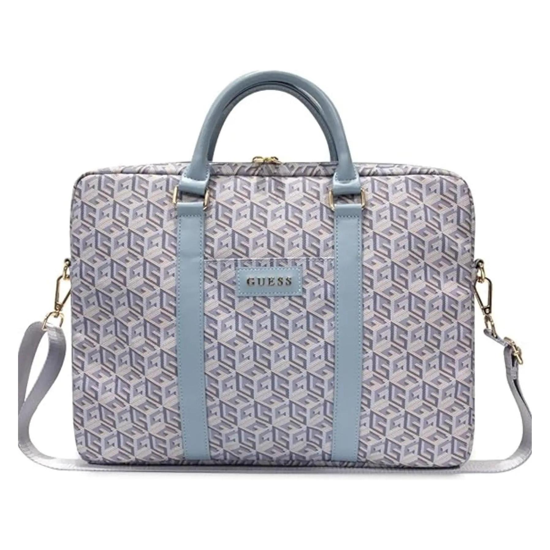 Guess Torba GUCB15HGCFSEB 16" Niebieski/blue GCube Stripes, Notebooktasche, Blau