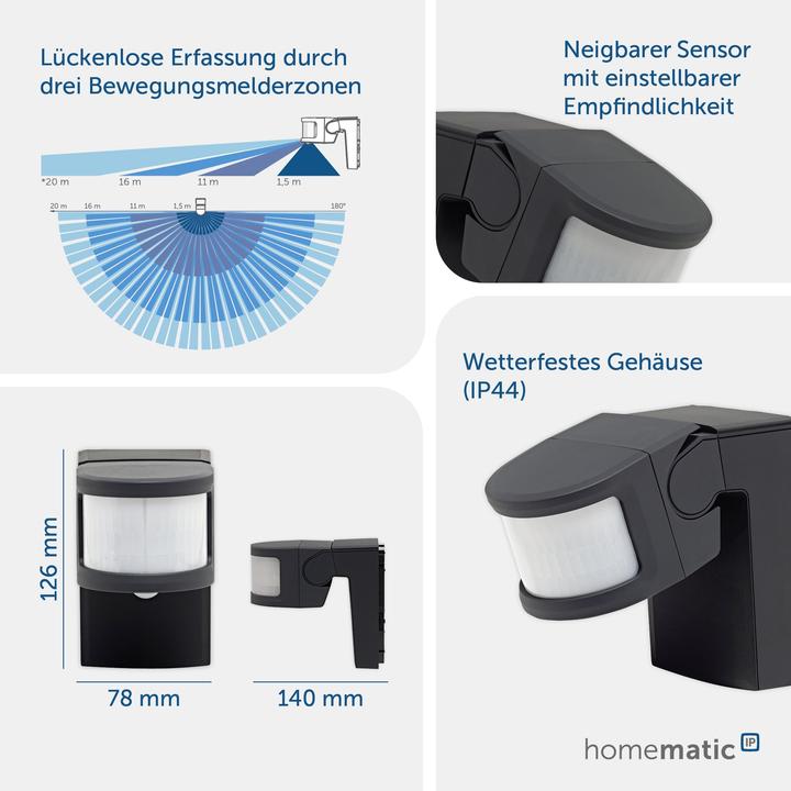 Produktbild Homematic IP Smart Home Bewegungsmelder (20 m)
