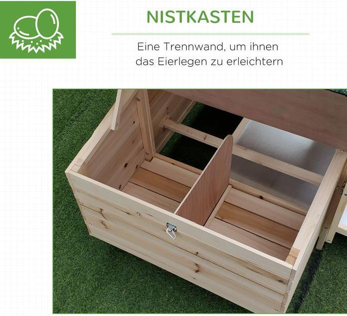Image du produit Swisshandel24 Poulailler bantam Poulailler bantam avec parcours et perchoirs Nichoir Caille Party d'hiver Kief