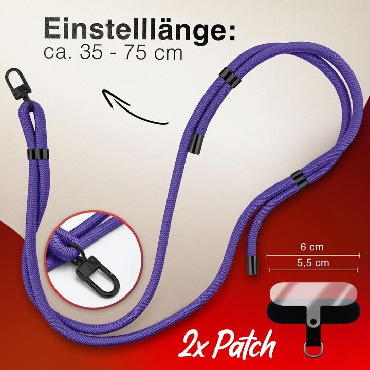 Produktbild Nalia HoldMe Lanyard Handykette - Universal Trageband für Smartphones - Verstellbar, Soft & Elastisch