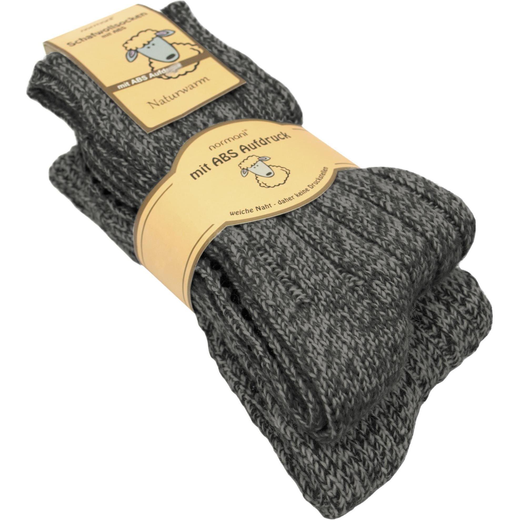 Thumbnail - Normani, Herren, Socken, 2 Paar Norwegersocken aus Schafwolle, Grau, (2er Pack, 47 - 50)