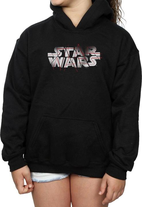 Actual product image Star Wars Girls The Last Jedi Spray Logo Hoodie (140, 146)