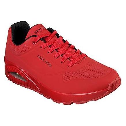 Skechers, Mannen, Sneakers, Uno Stand On Air Heren Sneaker, Rood, (43)