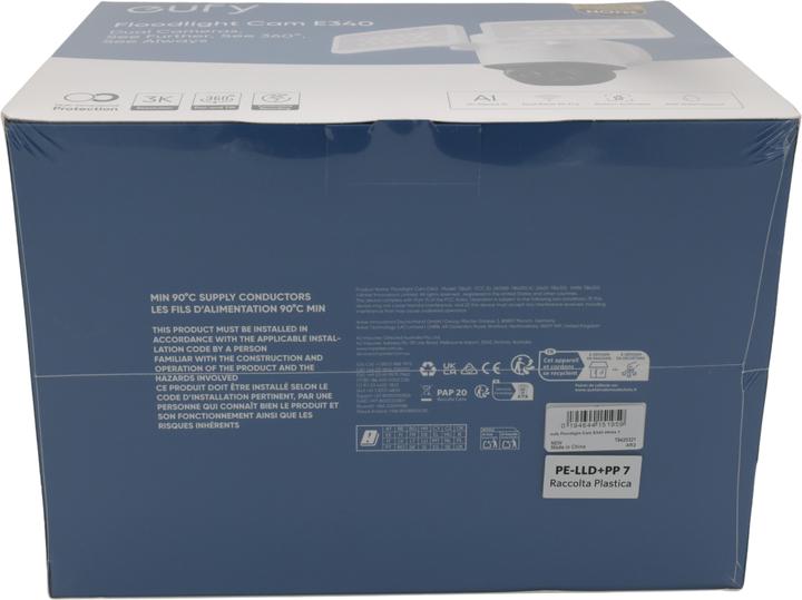 Actual product image eufy Floodlight Cam E340 (3072 x 1620 pixels)