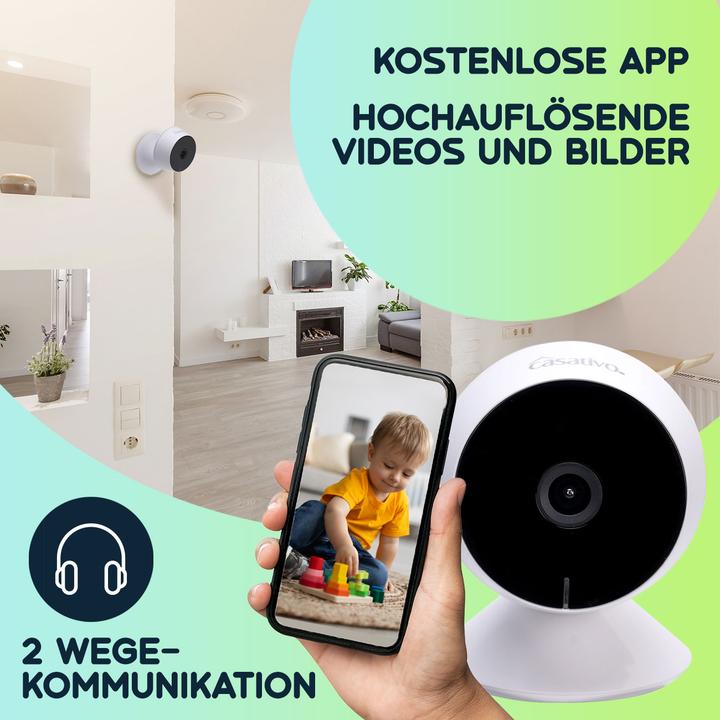 Actual product image Casativo Set of 3 full HD IP surveillance cameras, smart IR night vision (1920 x 1080 Pixels)