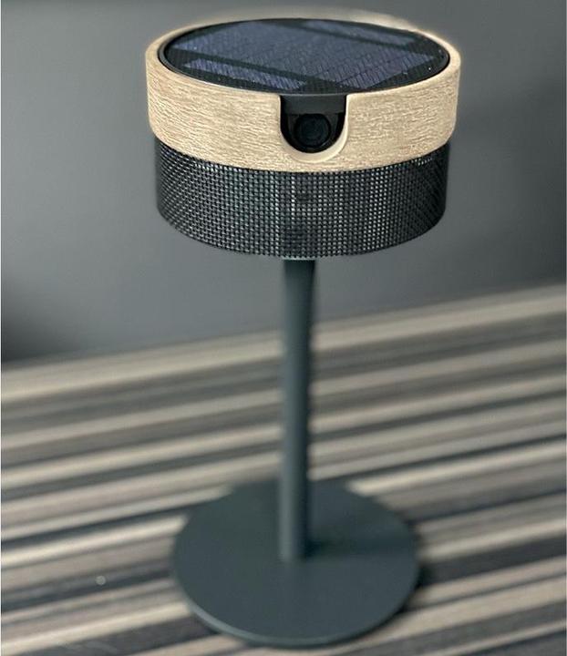 Produktbild Les Jardins Tischlampe Bateak Solar Alu schwarz, duratek (200 lm)