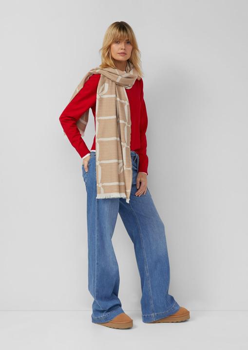 Immagine prodotto s.Oliver Tuch Schal mit Fransen und Artwork