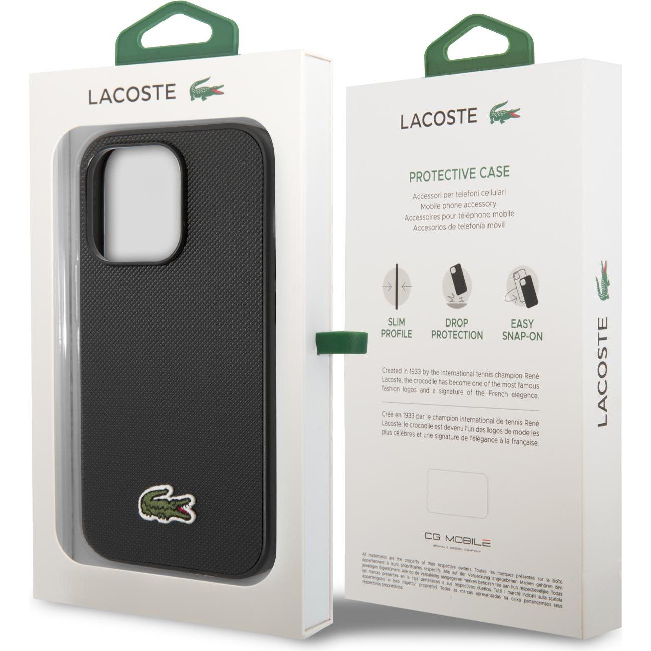 Thumbnail - Lacoste LCHMP14XPVCK iPhone 14 Pro Max 6.7" czarny/black hardcase Iconic Petit Pique MagSafe (Apple iPhone 14 Pro Max), ...
