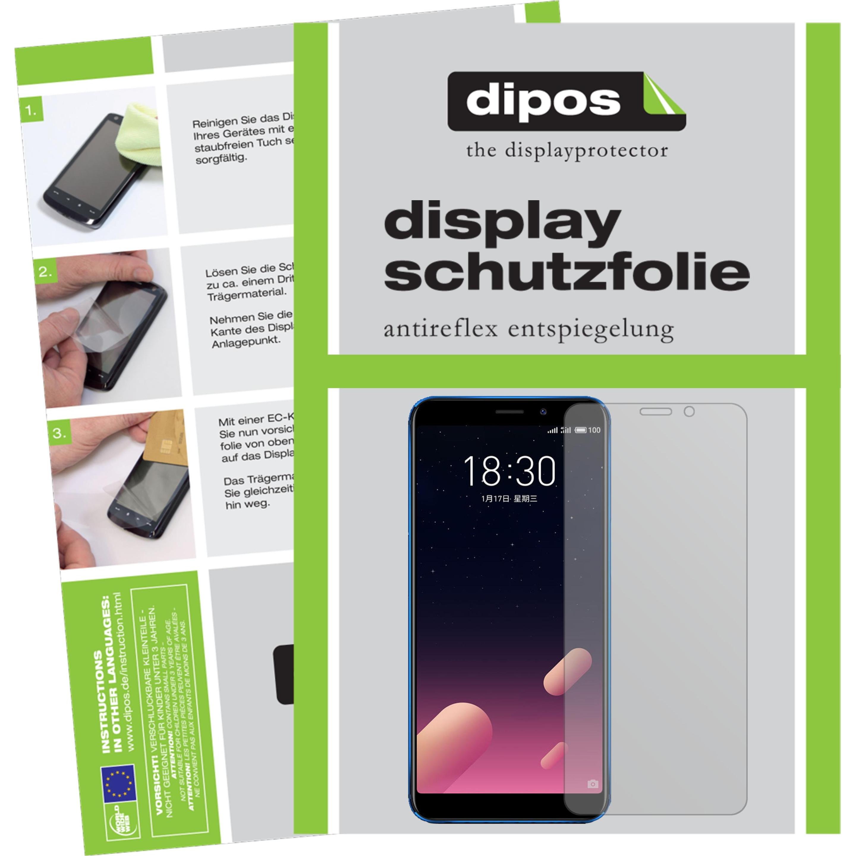 Dipos Displayschutzfolie Antireflex (5 Stück, Meizu M6s), Smartphone Schutzfolie, Transparent