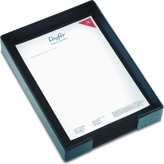 Läufer, Dokumentenablage, Briefkorb La Linea Leder schwarz (A4)