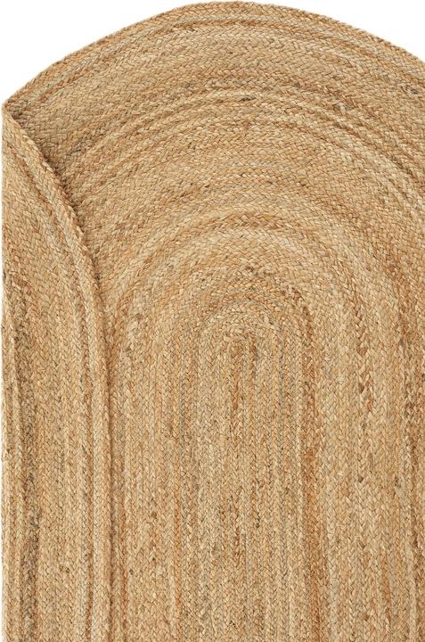 Produktbild Conceptum Hypnose Vime 100% JUTE Rectangular Oak|Beige Jute Underside Knitting Pattern Handmade Weaving (80 x 150 cm)