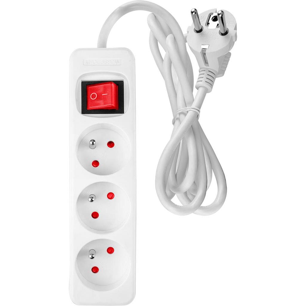 Neo, Prolunga, Verlängerungskabel 3m, 3x1.5mm2, 3G, weiss, ON/OFF (3 m)