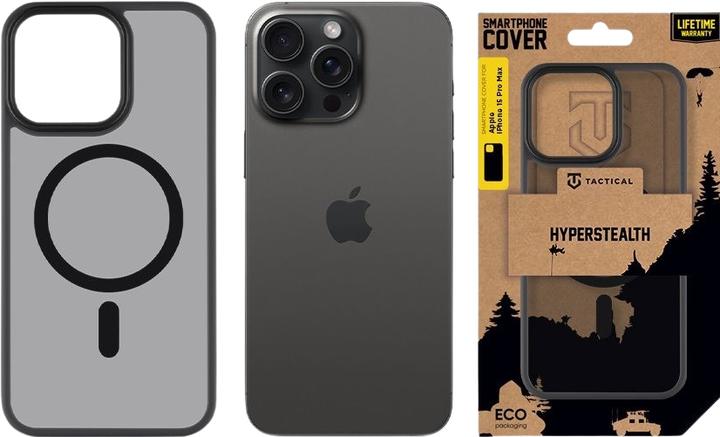 Actual product image Tactical MagForce Hyperstealth Cover for iPhone 15 Pro Max Asphalt (Apple iPhone 15 Pro Max)