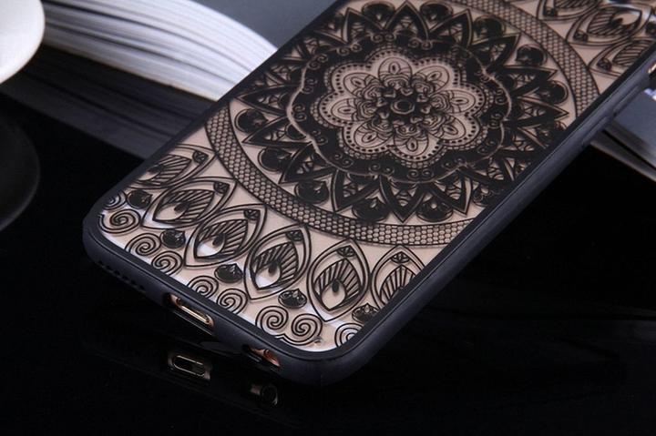 Produktbild König Design Apple iPhone SE 2022 Handyhülle Mandala Case Cover Schutzhülle Bumper Schwarz