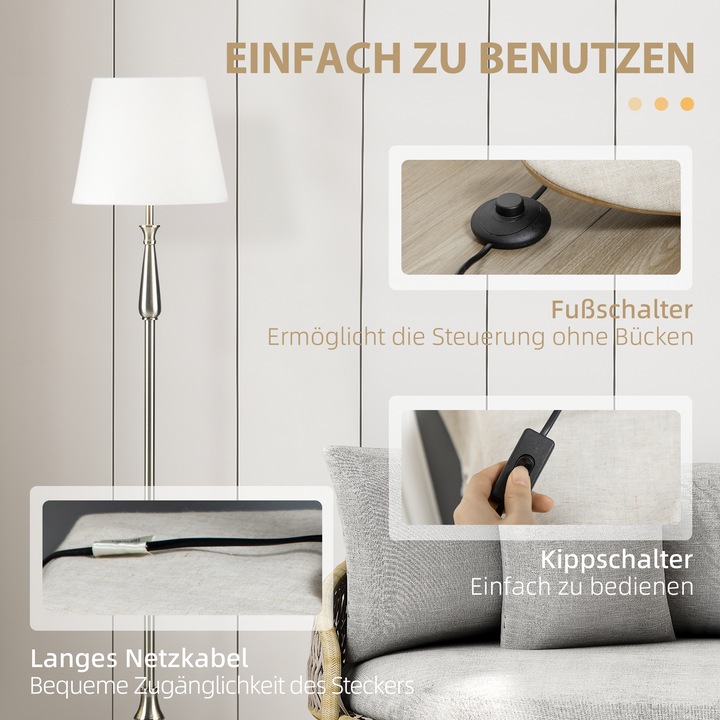 Produktbild Homcom Stehlampen-Set mit E37 Fassung (E27)