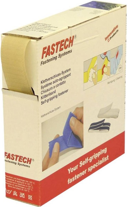 Produktbild Fastech Klettband zum Aufnähen Haftteil (L x B) 10m x 30mm Hautfarben 10m (30 mm)