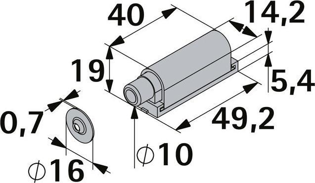 Produktbild Hettich Push to open Türöffner