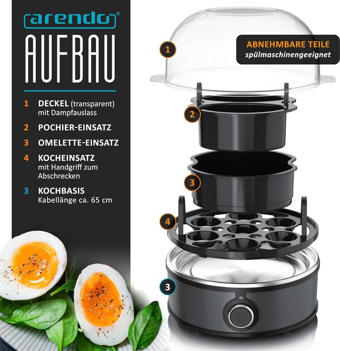 Produktbild Arendo Eierkocher für 7 Eier
