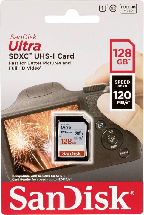 Productafbeelding SANDISK Ultra (128 GB, SDXC, U1, UHS-I)