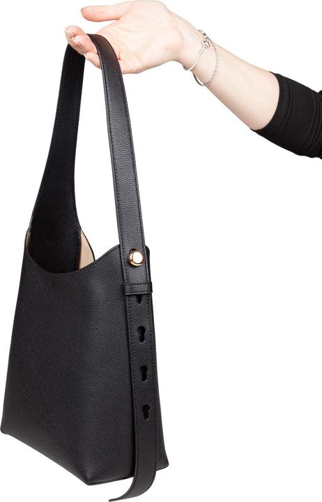 Produktbild Tory Burch romy small leather hobo bag, black